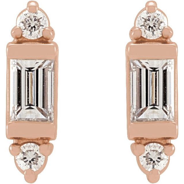 1/10 CTW Natural Diamond Stud Earrings