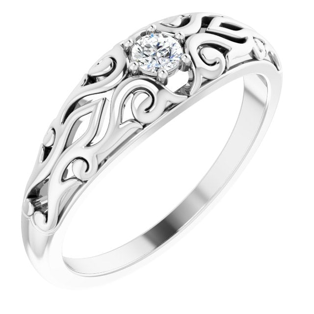 Negative Space Ornate Dome Ring