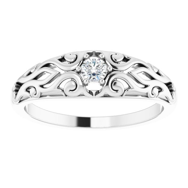 Negative Space Ornate Dome Ring