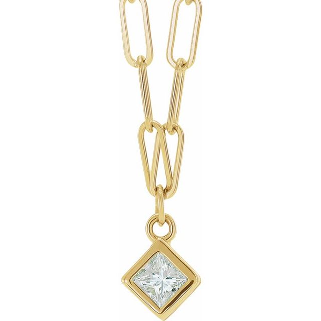 Bezel-Set Necklace
