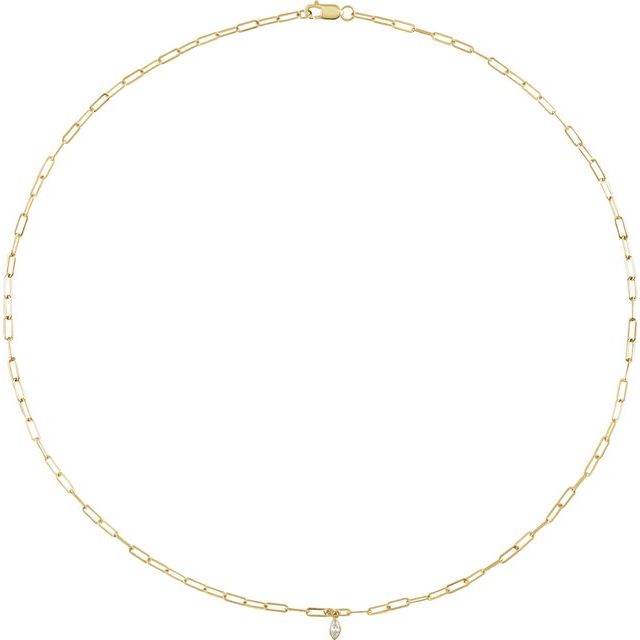 Bezel-Set Necklace