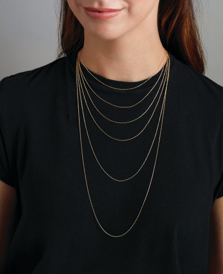 Metal Jewelry, Chain, Rope, Cable, Stackable, Necklace Length, Gold Chain