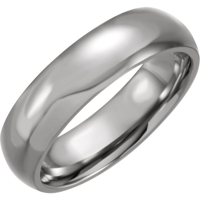 Titanium Domed Band, Men's Ring, Men's Wedding Band, Modern, Classic, Smooth