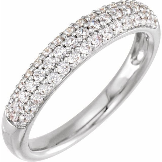 Accented Lab-Grown Diamond Ring 1/2 CTW