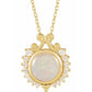 Opal and Natural Diamond Accented Necklace