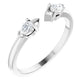 2-Stone Open Shank Diamond Ring