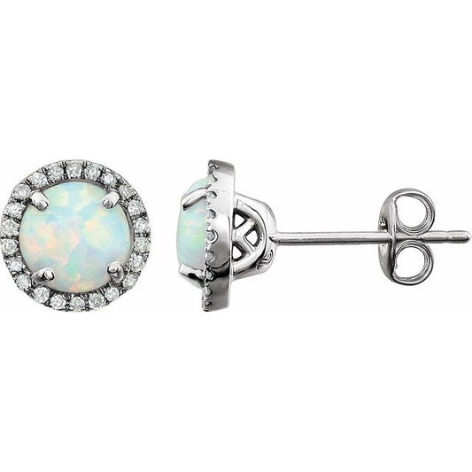 Halo Birthstone Earrings