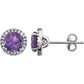 Halo Birthstone Earrings