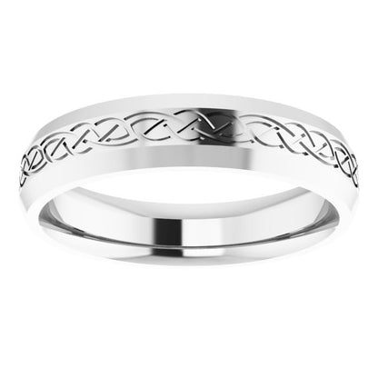 Celtic Patterned Wedding Band