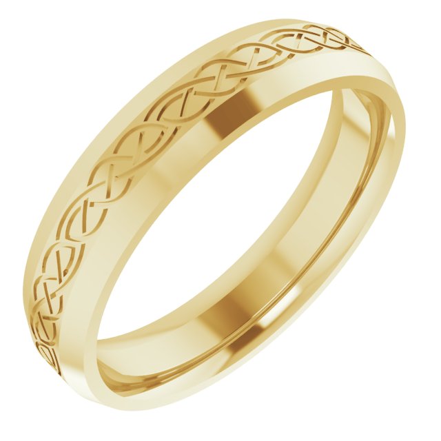 Celtic Patterned Wedding Band