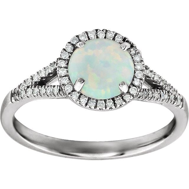 Halo Birthstone Ring