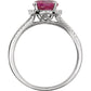 Halo Birthstone Ring