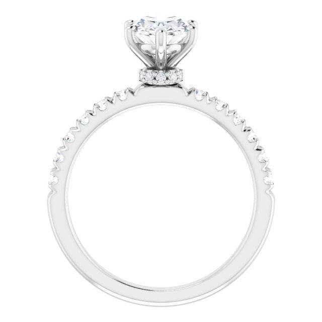 8x6 mm Oval Lab-Grown Diamond Engagement Ring