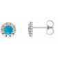 Rose-Cut Diamond Halo Earrings