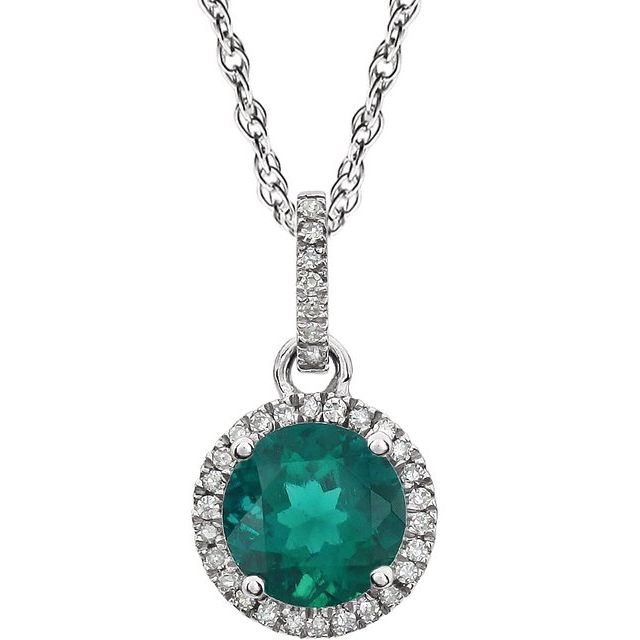 Halo Birthstone Necklace