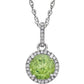 Halo Birthstone Necklace