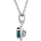 Halo Birthstone Necklace