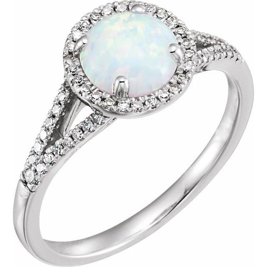 Halo Birthstone Ring