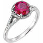 Halo Birthstone Ring