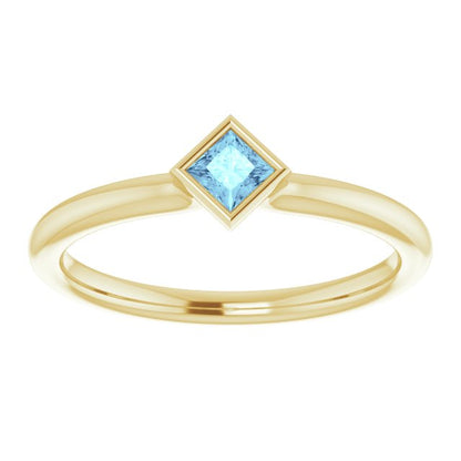 Stackable Bezel-Set Ring