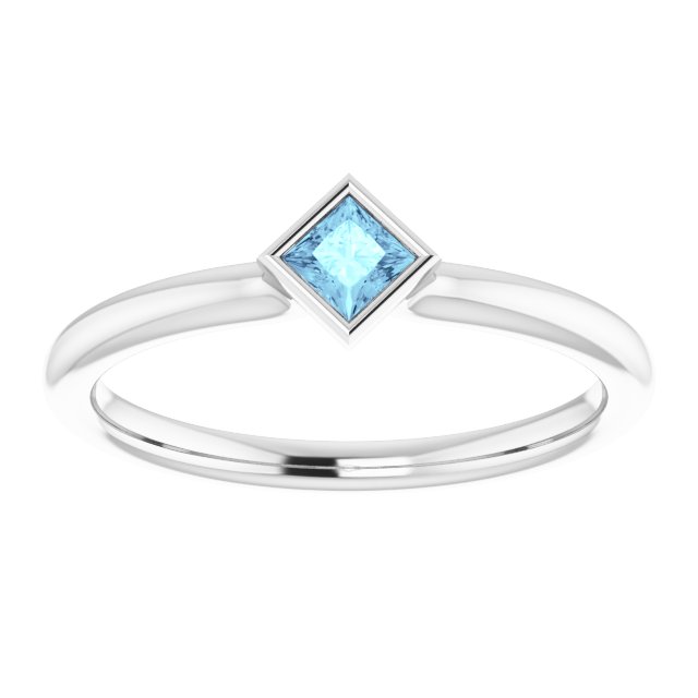 Stackable Bezel-Set Ring