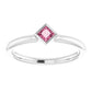 Stackable Bezel-Set Ring