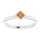 Stackable Bezel-Set Ring