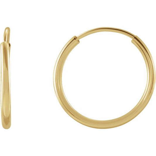 Endless Flexible Tube Huggie Hoop Earrings