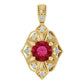 Vintage-Inspired Accented Pendant Shield