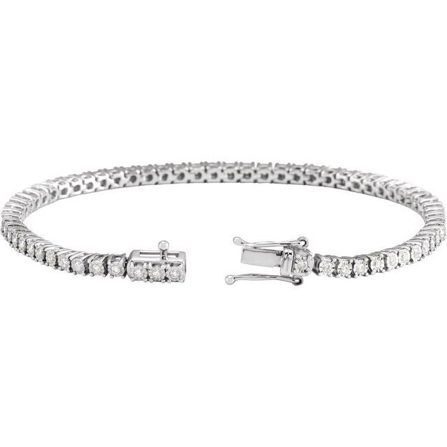 Diamond Illusion-Set Line Bracelet