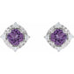 Halo Birthstone Earrings