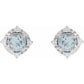 Halo Birthstone Earrings