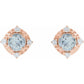 Halo Birthstone Earrings
