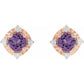 Halo Birthstone Earrings