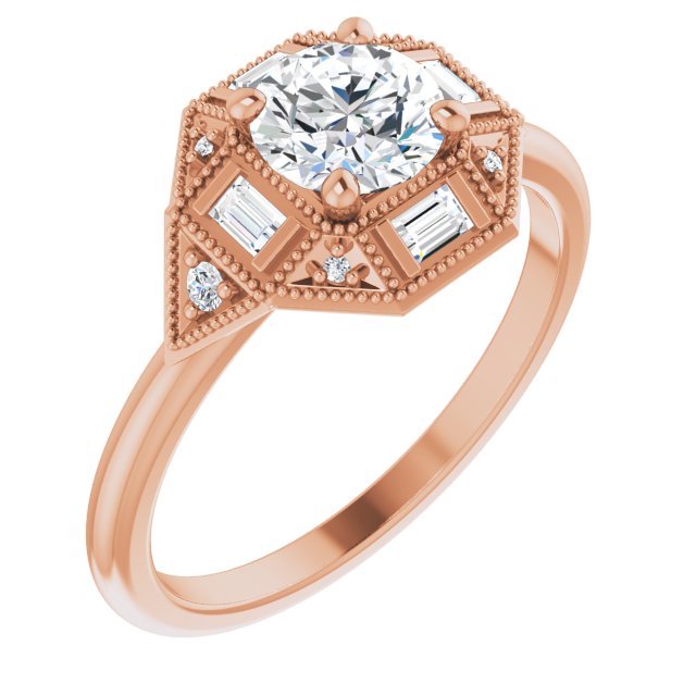 Accented Lab-Grown Diamond Engagement Ring