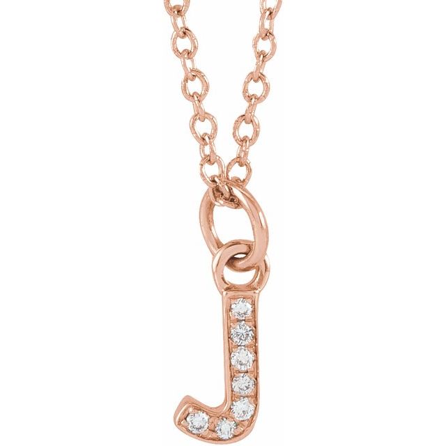 Diamond Petite Initial Necklace G-M