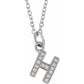 Diamond Petite Initial Necklace G-M