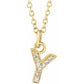 Diamond Petite Initial Necklace T-Z