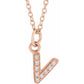 Diamond Petite Initial Necklace T-Z