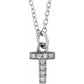 Diamond Petite Initial Necklace T-Z