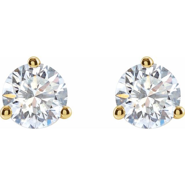 Lab-Grown Diamond Stud Earrings Round 3-Prong