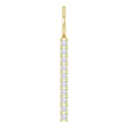 Natural Diamond Vertical Bar Necklace