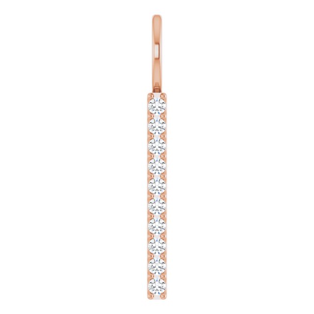 Natural Diamond Vertical Bar Necklace