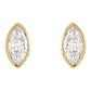 Marquise Solitaire Bezel-Set Earrings