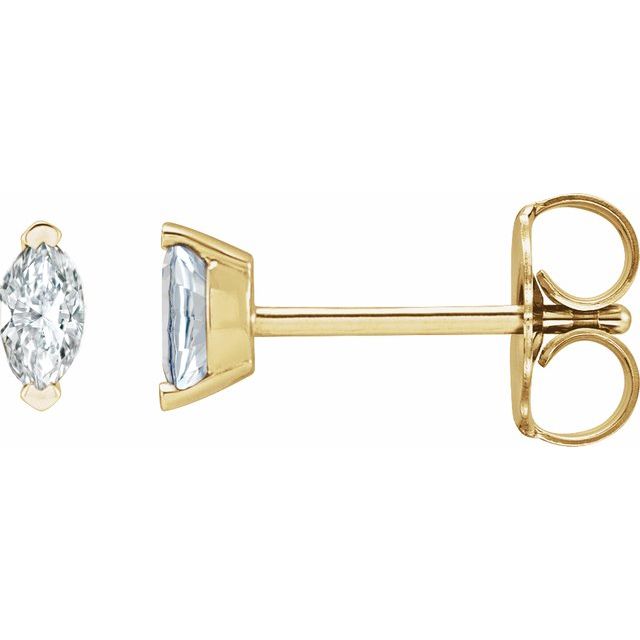 Marquise Solitaire V-Prong Stud Earrings